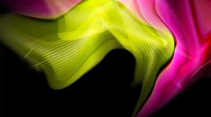 Liquid colors fluid gradients on black background