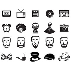 A retro icons illustration.