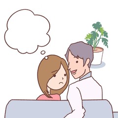 何かを思う女性