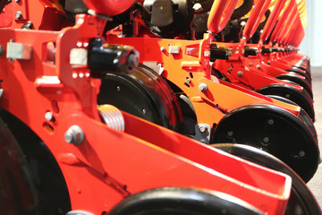Precision inline seeder. A row seeder. Seed drill.  Fragment.