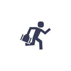 vector logo of business office silhouette person. can be edited