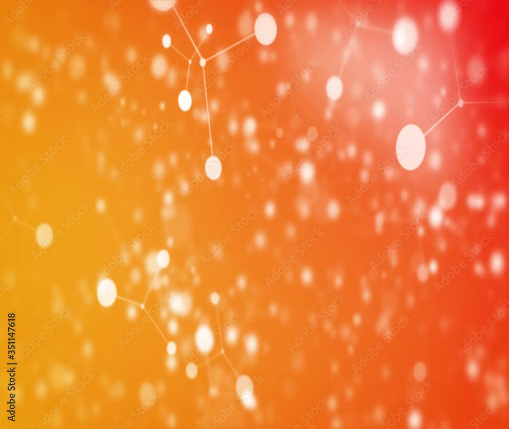 Aufkleber abstract depth of field multicolor particles atom fly. slow motion bright colors shape dots and line