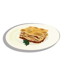Lasagna on a plate