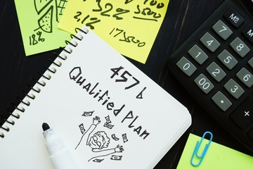 Business concept about 457(b) Qualified Plan with phrase on the page.
