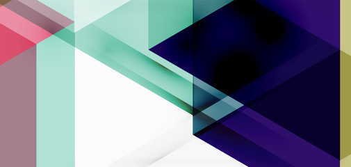 Geometric abstract background, mosaic triangle and hexagon shapes. Trendy abstract layout template for business or technology presentation, internet poster or web brochure cover, wallpaper