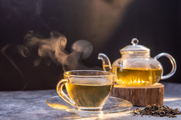 cup of tea and teapot