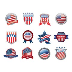 set of usa badges