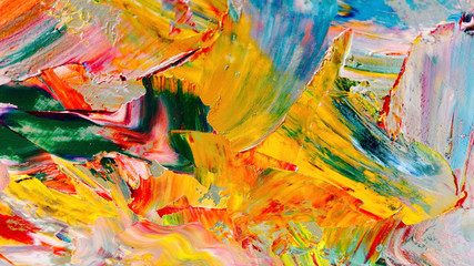Colorful abstract background wallpaper. Modern motif visual art.  Mixtures of oil paint. Trendy...