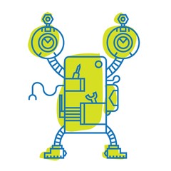 A robot illustration.
