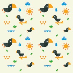 Cute bird and nature design