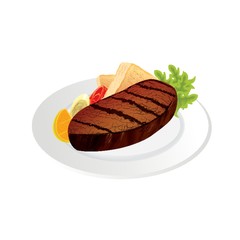 Steak meat on a plate