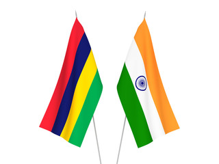 India and Republic of Mauritius flags