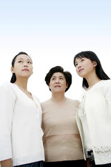 Woman with her daughter and granddaughter