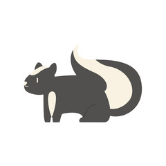 cute skunk animal vector