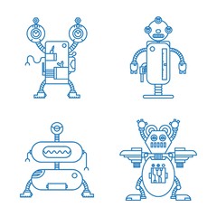 A collection of robots illustration.