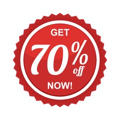 seventy percent offer label