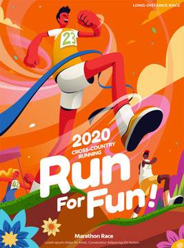 Cross-country running event poster