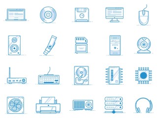 computer devices icon set