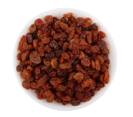 Raisins isolated on white