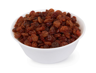 Raisins isolated on white