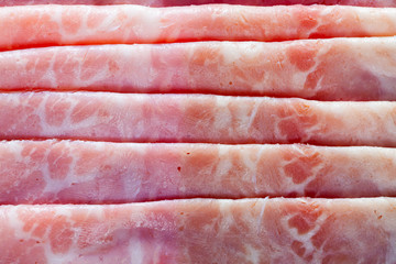 Image of traditional Spanish tapas - sliced jamon
