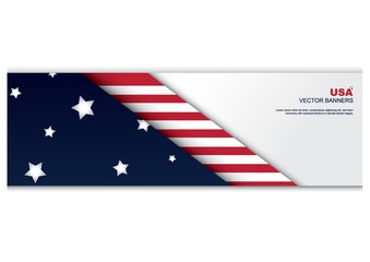 Obraz na płótnie Canvas american flag banner
