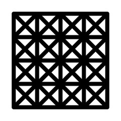 three d floor tiles icon vector. three d floor tiles sign. isolated contour symbol illustration