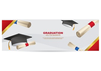 Fototapeta na wymiar graduation banner