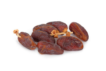 dried sweet dates isolated on white background