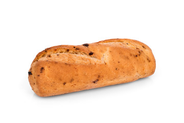 baguette bread isolated on white background