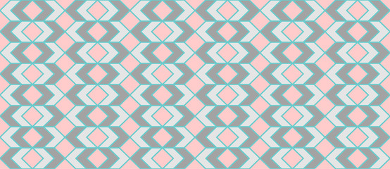 Geometric seamless pattern of rhombuses and arrows. Stock illustration for print and print, textile, wallpaper, scrapbooking, wrapping paper, background.