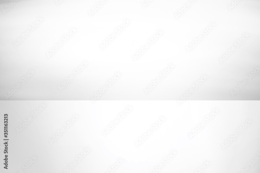 Poster Gray white rays light gradient abstract background blurred. empty studio room backdrop wallpaper use for showcase or product your. copy space for text