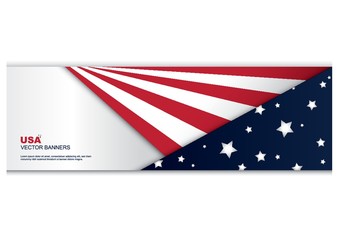 Obraz premium american flag banner