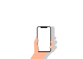 Hand holding a smartphone