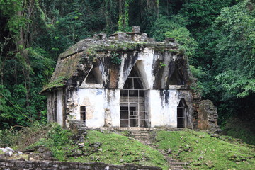 Temple of the Foliated Cross in Palenque, Mexico