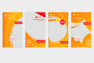 Editable square abstract geometric banner template. Minimalist design background in dark and light blue color. Vector illustration. Suitable for social media post and cover, web internet brochure.