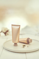 Skincare product on backgrrund.