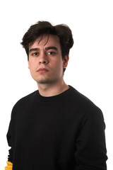 Fototapeta premium Portrait of Young Man on White Background.