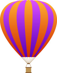Fototapeta premium Detailed Hand Drawn 3D Illustration of a Colorful Hot Air Balloon