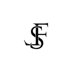 lsf letter original monogram logo design