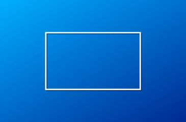 Empty blue background with white frame. copy space, side view, vector template