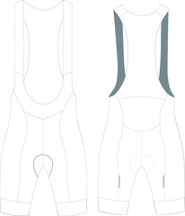 Custom Cycling Bib Shorts Blank Templates