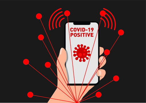 Coronavirus Contact Tracing App Vector