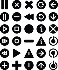Media Icon User Interface Basic Solid Style for any purposes website mobile app presentation