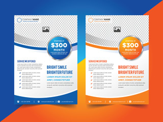 Blue Orange Business Flyer Template