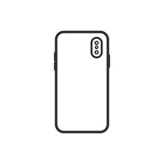 Back view smartphone icon. Vector Illustration