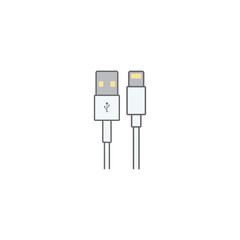USB wire icon. Vector Illustration