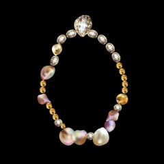 Women jewelry with Baroque pearls is symbol of beauty and art. Pearls are the best gift.