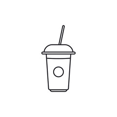 Ice drink cup icon. Vector Illustration