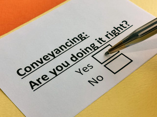 One person is answering question about conveyancing.